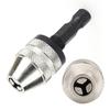 1/4" 0.3~3.6mm Keyless Drill Bit Chuck Hex Shank Adapter Converter Keyless Drill Chuck Industrial Tools Drill Chuck