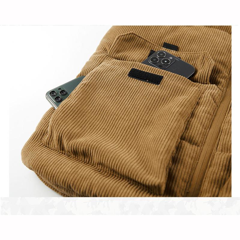 Winter Fleece Warme Westen Mäntel Herren Stehkragen Verdicken Herrenjacke Ärmellose Weste
