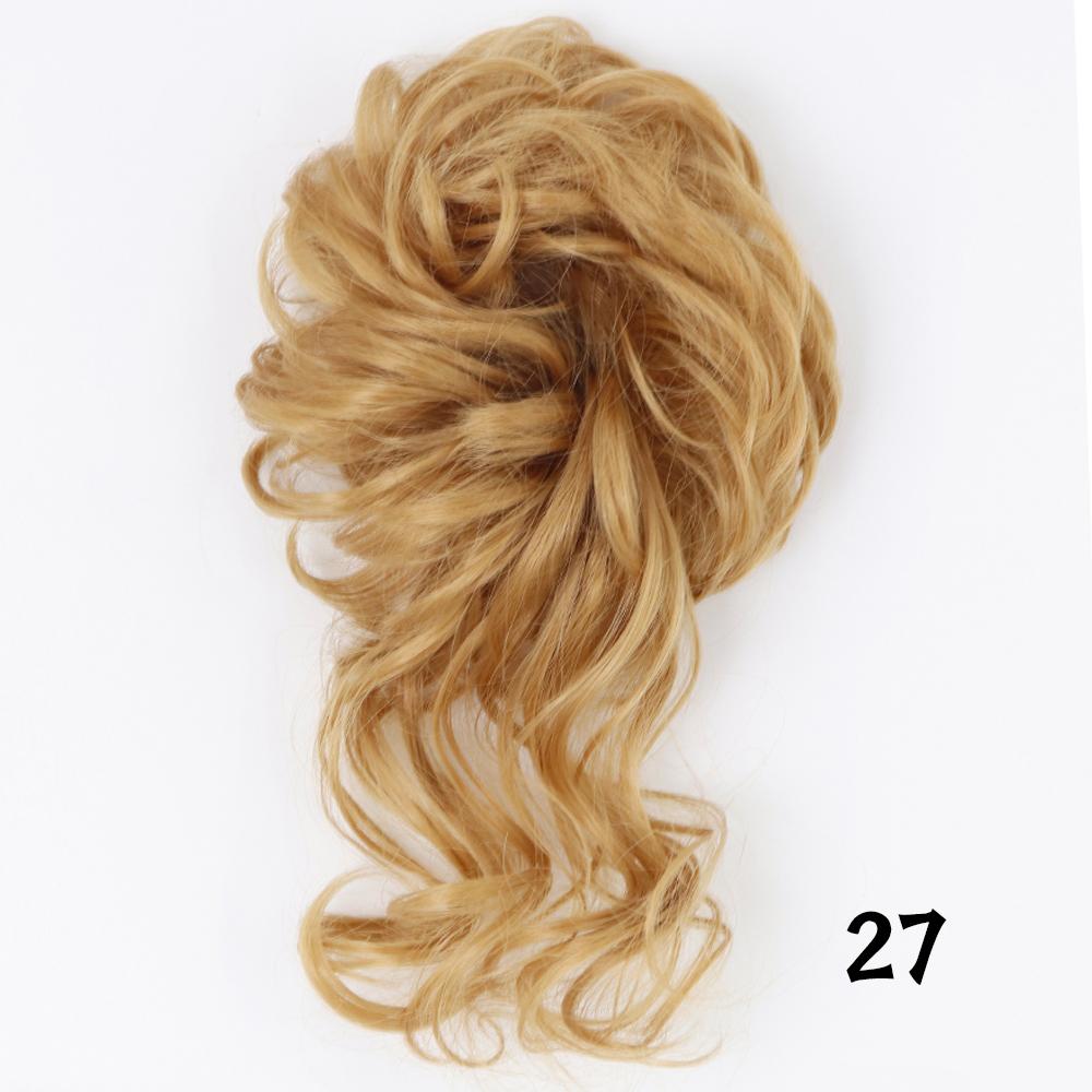 LISI HAIR Synthetic Curly Scrunchie Chignon with Elastic Rubber Band Messy Bun Ponytails Extension for Women