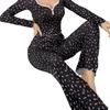 European & American Style Sexy Casual Autumn/Winter Long Sleeve Pajama Set - Women’s Two-Piece Long Pants Home Wear