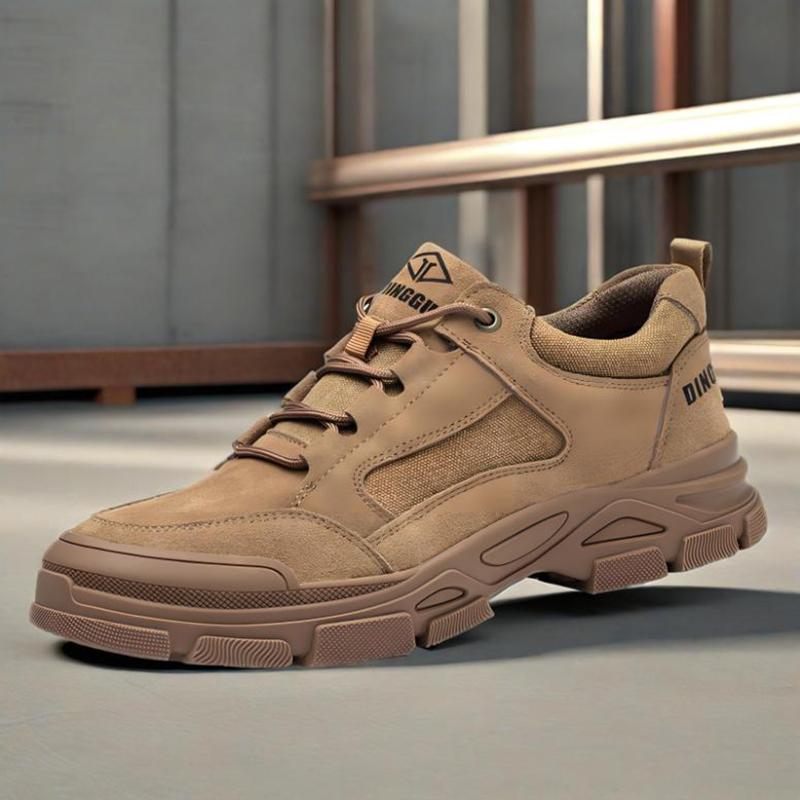 Oulylan New Safety Men's Work Shoes Steel Toe Anti-Puncture Breathable Anti-Slip Lightweight Comfortable Labor Protection Boots