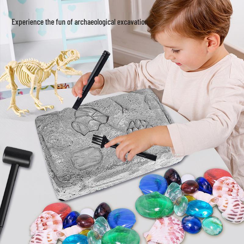 Dinosaur Fossil Excavation Kit: Children's DIY Science and Gem Dig Adventure