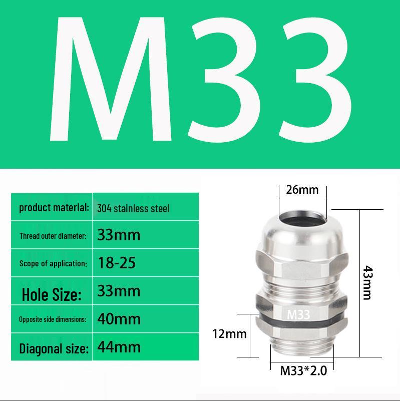 M Series Waterproof Stainless Steel Explosion-Proof Cable Gland and Sealing Connector