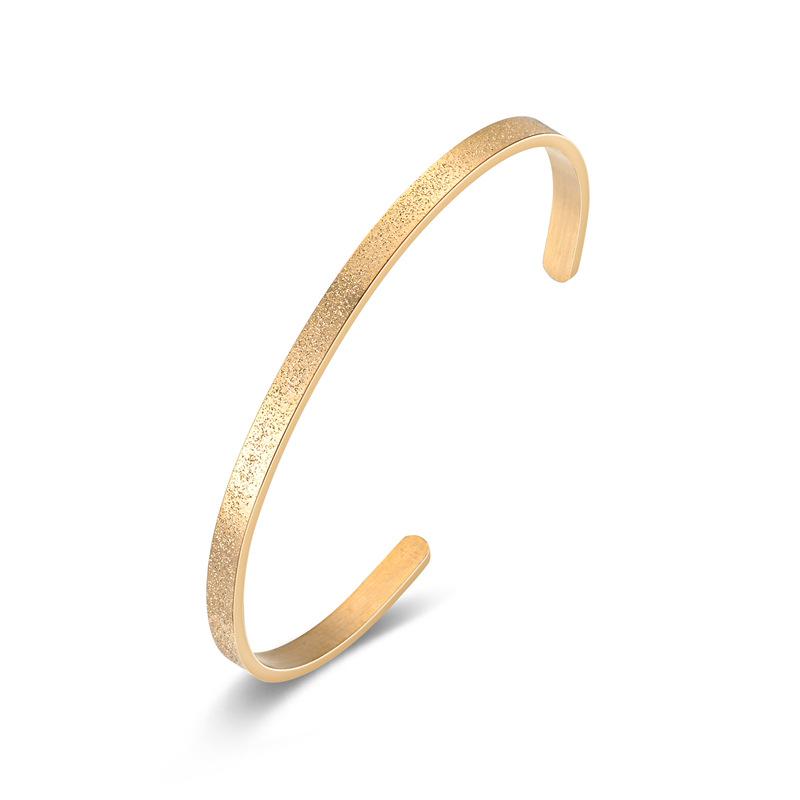 1шт титановый стальной браслет C-образный открывающийся матовый браслет модные популярные — фото 9