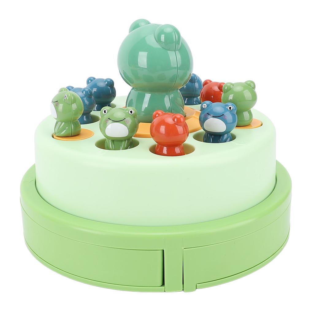 Frog Bounce and Catch Toy Electronic Music Rotating Popping Board Game for Kids Over 3 Years Old
