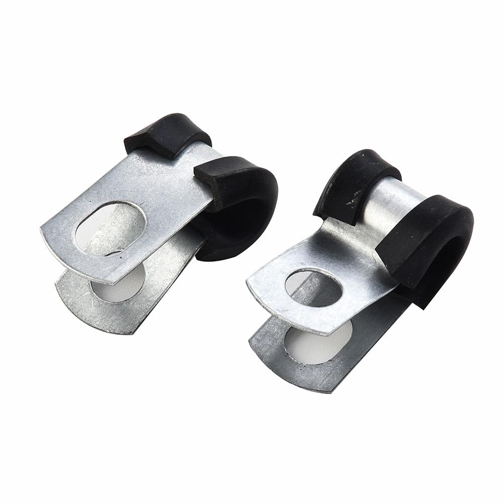 (4.7mm) Brake Pipe Clips For 3/16\" Pipes Lines Metal+Rubber