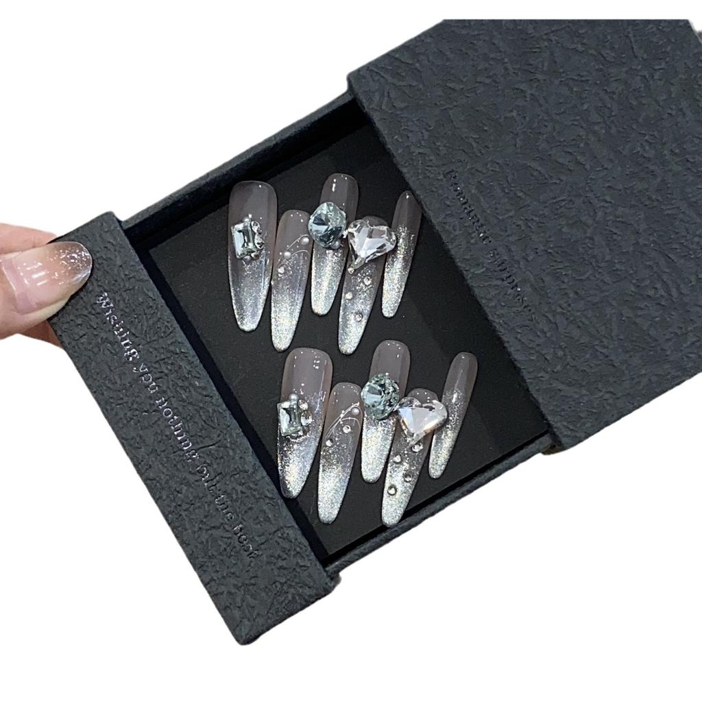 Buz-şeffaf Gradyan Flaş Kedi Gözü İnci Yığın Matkap Aşk Elmas Nane Yeşili Çıkarılabilir Zırh