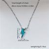 Unique Minimalist Style Turquoise Lightning Pendant Necklace Creative Jewelry Accessory Perfect Gift for Women