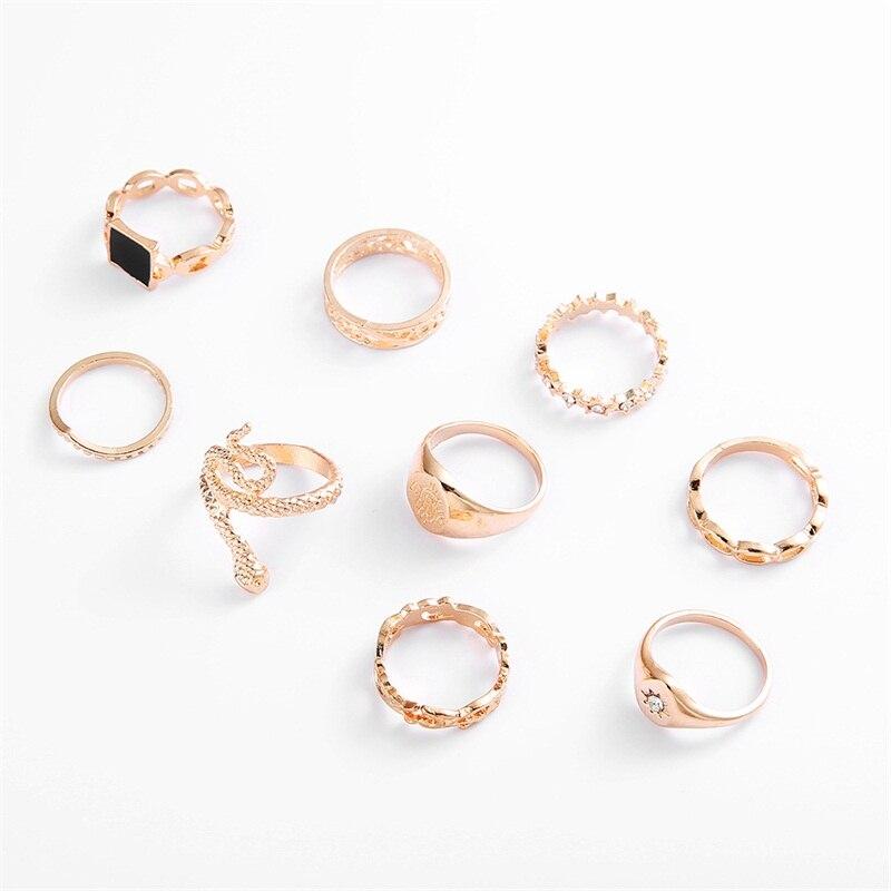 Snake Rings for Women Fashion Jewelry Ring Sets Vintage Bague Femme Rings for Girls Adjustable Finger Ring Anillo
