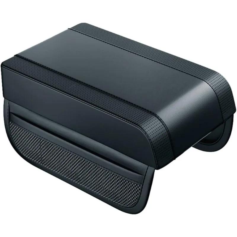 Car Armrest Box Height Pad Universal Leather Armrest Cushion with Pocket Central Memory Cotton Elbow Support Armrest Storage