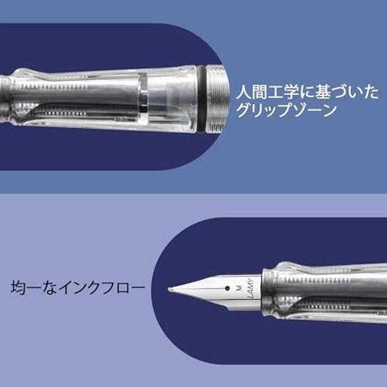 LAMY Safari Vista fountain pen - Ergonomically designed grip polished steel nib size F Ideal writing calligraphy Comes T 10 blue ink cartridge users