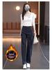 Women's Plus Velvet Thickened Workwear Pants - Winter/Spring Casual Long Pants 2025 New Style