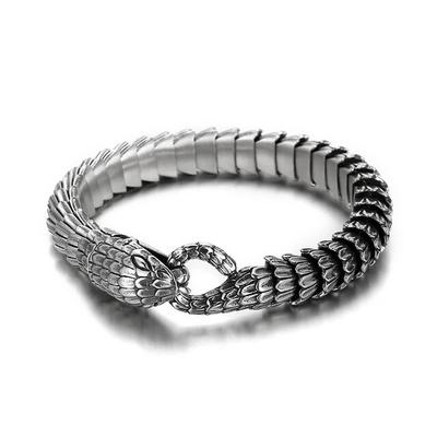 Viper Armband Schlangenkopf Charm Armbänder Männer Frauen Edelstahl Schmuck Segen Punk Tier Armreif
