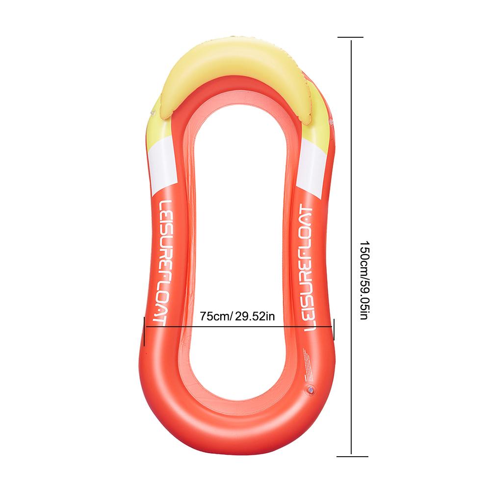Summer Inflatable Swim Ring Float Chair Multifunctional Pool Floating Backrest Chairs Portable  Adults for Pool Water Party
