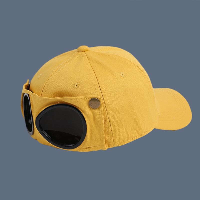 Hip Hop Aviator Hat With Sunglasses For Men Women Fashion Glasses Bonnet Summer Outdoor Sun Visors Fashion Punk Baseball Cap