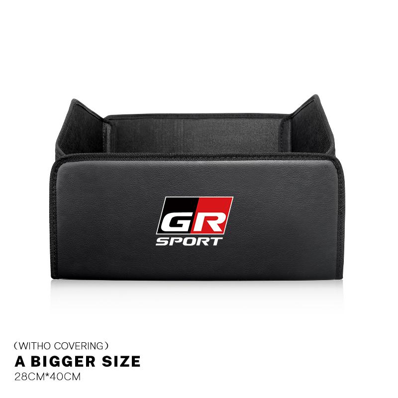 Car Storage Box Auto Trunk Organizer Tools For Toyota 86 Mirai Supra Prado Alphard Crown Vellfire Venza Avalon Prius CHR Keyring