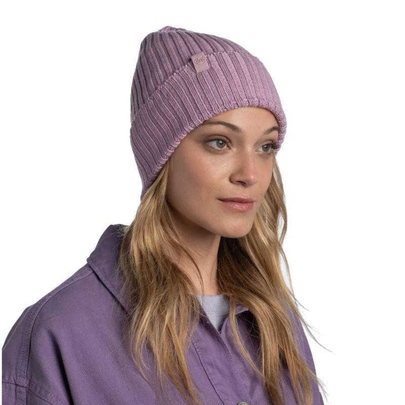 Buff Knitted Norval Hat rose pansy