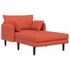 Large Chaise Lounge Red Orange Corduroy