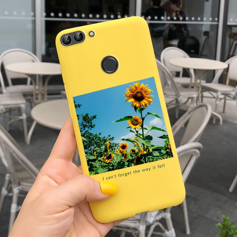 For Huawei P Smart Case For Huawei P Smart 2018 Daisy Flower Phone Case FIG-LX1 Soft Tpu Silicone Back Cover On PSmart 5.65" Bag
