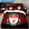 Liver-pool Crest 3PCS Print Bedding Set, Includes A Duvet Cover and Two Pillowcases for Bedroom, Dormitory, Suitable for All Seasons