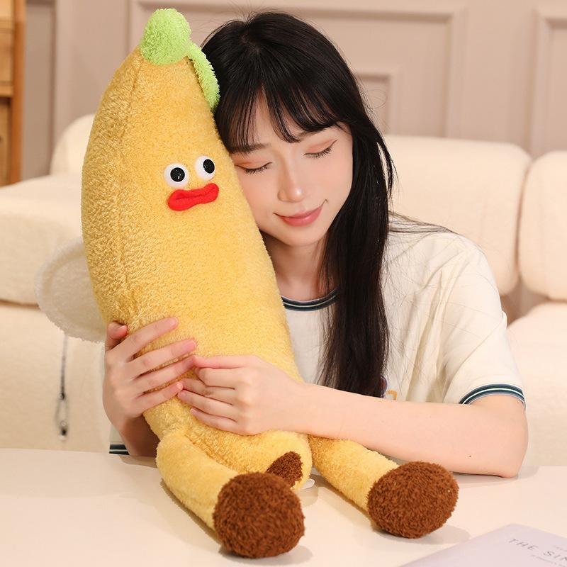 Creative Banana Throw Pillow Plush Toy Doll Fan Banana Doll Children Soothing Rag Doll Girl Birthday Gift
