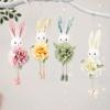 Easter Rabbit Figurine Ornament Colorful Rabbit Doll Hanging Decoration for Living Room Bedroom Window Balconies Garden