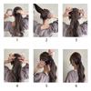Pince à cheveux chignon en forme de nid d'oiseau en plastique extensible vintage géométrique pour faire des chignons, pinces à cheveux, support queue de cheval pour filles