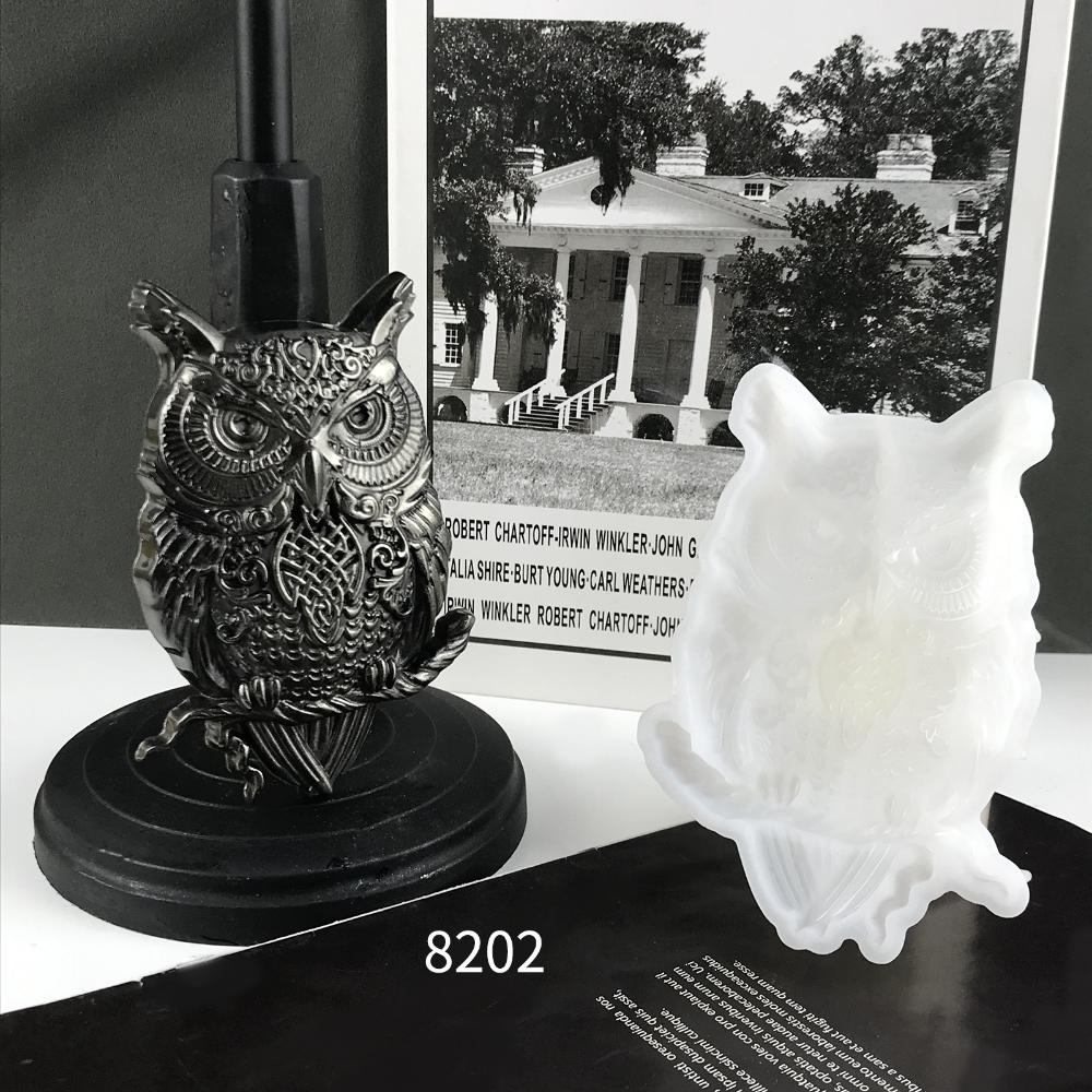 DIY Wall Pendant Desktop Deco Owl Silicone Mold 3D Bird Molds for Epoxy Resin Clay DIY Animal Bird Owl Ornaments Silicone Mold