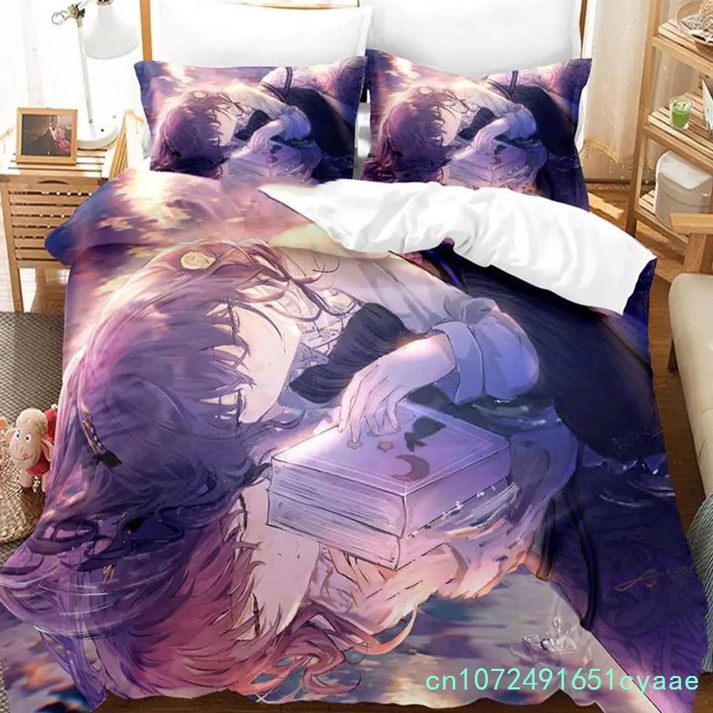 Project SEKAI Hoshino Ichika Set Biancheria da Letto Ragazzi Ragazze Twin Queen Size Copripiumino Federa Letto Bambini Adulti