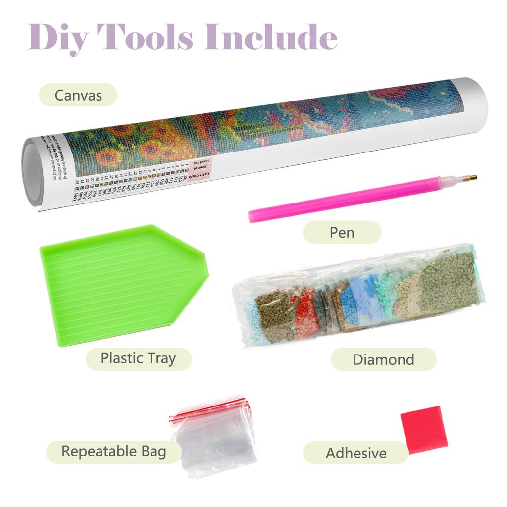 SDOYUNO-Diamond Painting Kits,Abstract object scenery,Drawings With Diamonds,Diamond Art Kit,Needle Arts Craft,5D Diamond Mosaic