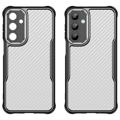 Pro Samsung Galaxy A16 5G/A16 4G Pouzdro Z uhlíkových vláken Odolné proti poškrábání TPU+PC Kryt na telefon