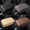 PU Leather Car Armrest Mat Center Console Arm Rest Protection Cushion Auto Armrests Storage Box Cover Pad Wave Embroider