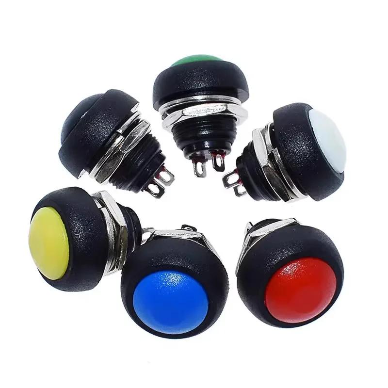 5/20/100Pcs Pbs-33B 12Mm Self-Reset On-Off Self-Locking Push Button Switch 2Pin Mini Momentary Round Switch