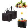 1PC Large Insulated Food Bag Reusable Foldable Hot Cold Meals Grocery Bags Zipper Bag Lightweight for Picnic Camping Outdoor