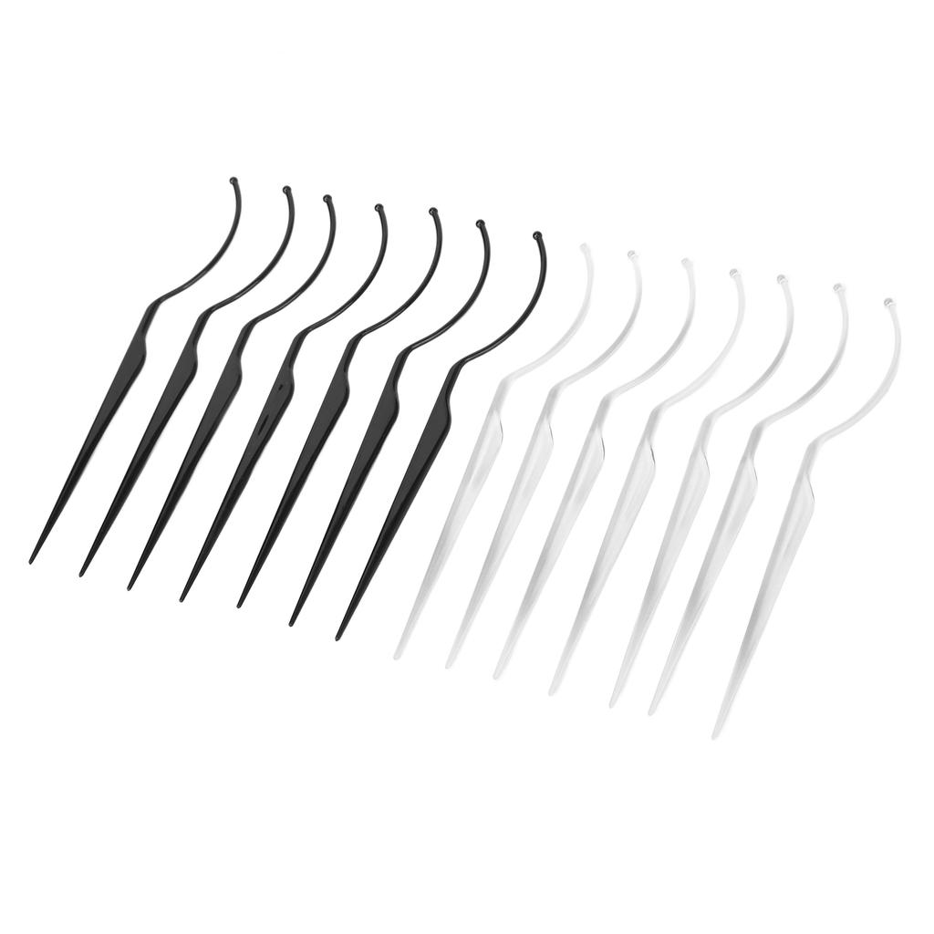 14PCS False Eyelashes Display Stick Washable False Eyelash Extension Holder Supplies White Black