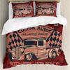 Cars Duvet Cover Set Cartoon Monster Truck Cool Vehicle Duvet Cover Set Bedclothes Double Queen King Size Polyester Qulit Cover
