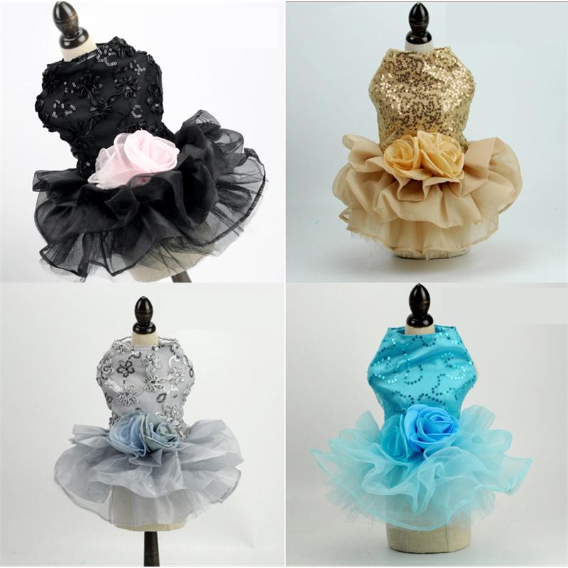 Black Dog Dress Princess Dress for Dog Lace Dog Wedding Dress Rose Flower Girl Dresses Party Dress Festival Clothes For Dogs