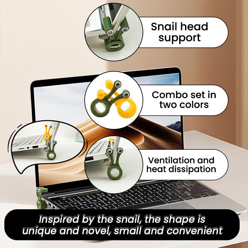 1/2Pcs Plastic Computer Cooling Bracket Fixed Design Multifunctional Book Flipping Holder Snail Shape Monitor Display Bracket