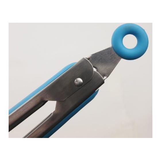 CAPTAIN STAG Barbecue BB Cute Multi BBQ Tongs 23cm Light Blue UG-3208