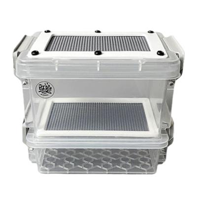 Mealworm Breeding Box Mealworm Farm System with Waste Tray Breathable Mealworm Breeding Container for Small-Scale Insect Farming Feeding Chickens