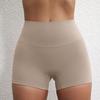 Plain Color High-Stretch Yoga Shorts - Soft, Three-Quarter Length Base Layer