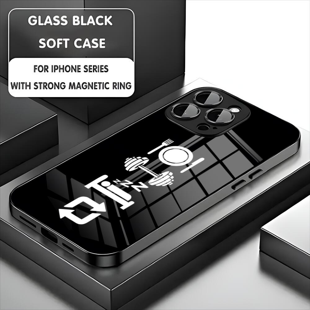 Tier-Fitness-Designmuster Handyhülle Für iPhone 17 16 15 14 13 11 12 Pro Max Mini Plus Magnetische Glas-Handyhülle
