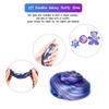 Galaxy Fluffy Slime 3pcs Blue and Purple Scented Stress Relief Toy for Kids and Adults