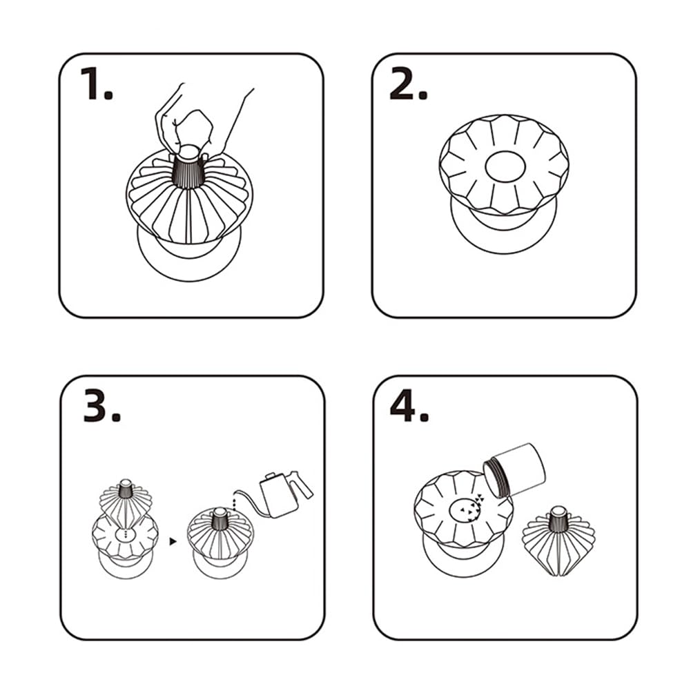 Coffee Filter Paper Assist Tool, Adjustable Angle Coffee Press, Coffee Filter Paper Assistant, Coffee Cake Filter Paper Press, Coffee Filter Shape