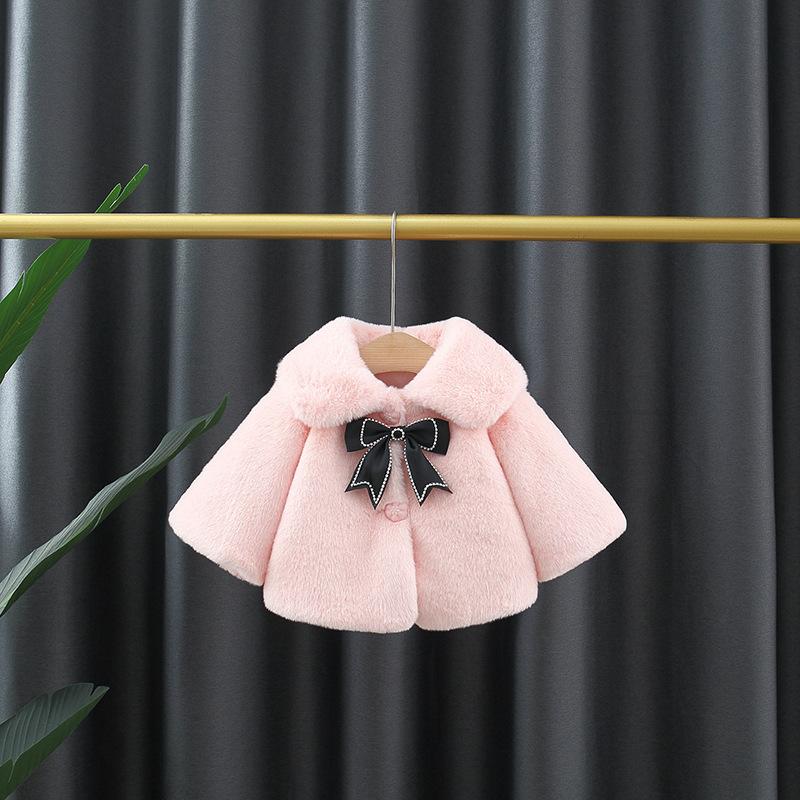 Children's Casual Coat Autumn and Winter Sweet Shawl Coat for Girls