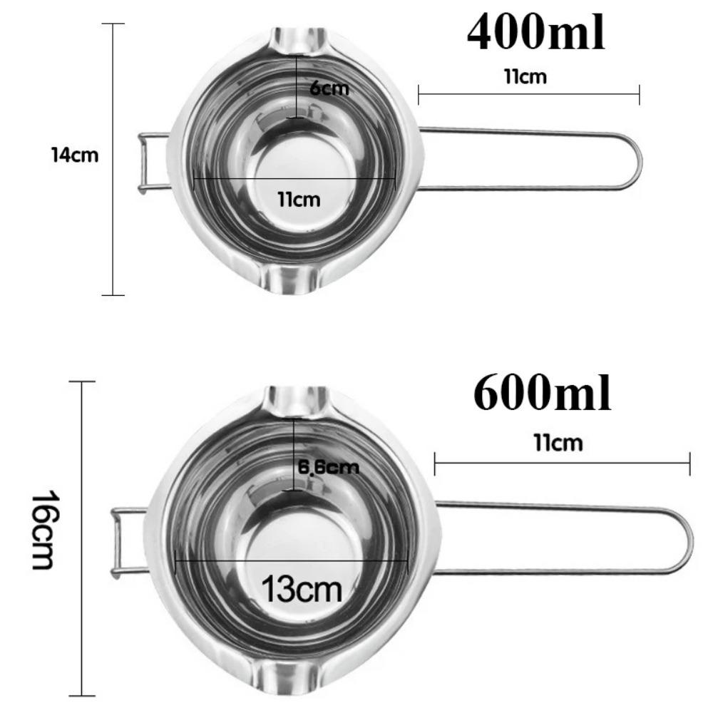 Edelstahl Wachsschmelztopf langer Griff Aromatherapie Kerze Seife Schokolade Butter handgemachte Seifenherstellungsprozess Werkzeug