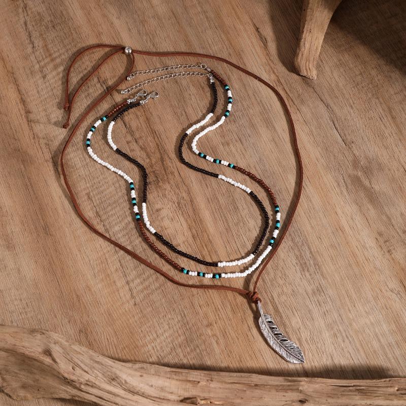 GemChic Donna Nuovo Vintage Lega Perline Collana Set Catena Etnica Cool Hip Hop Moda Compleanno Natale Gioielli Regalo