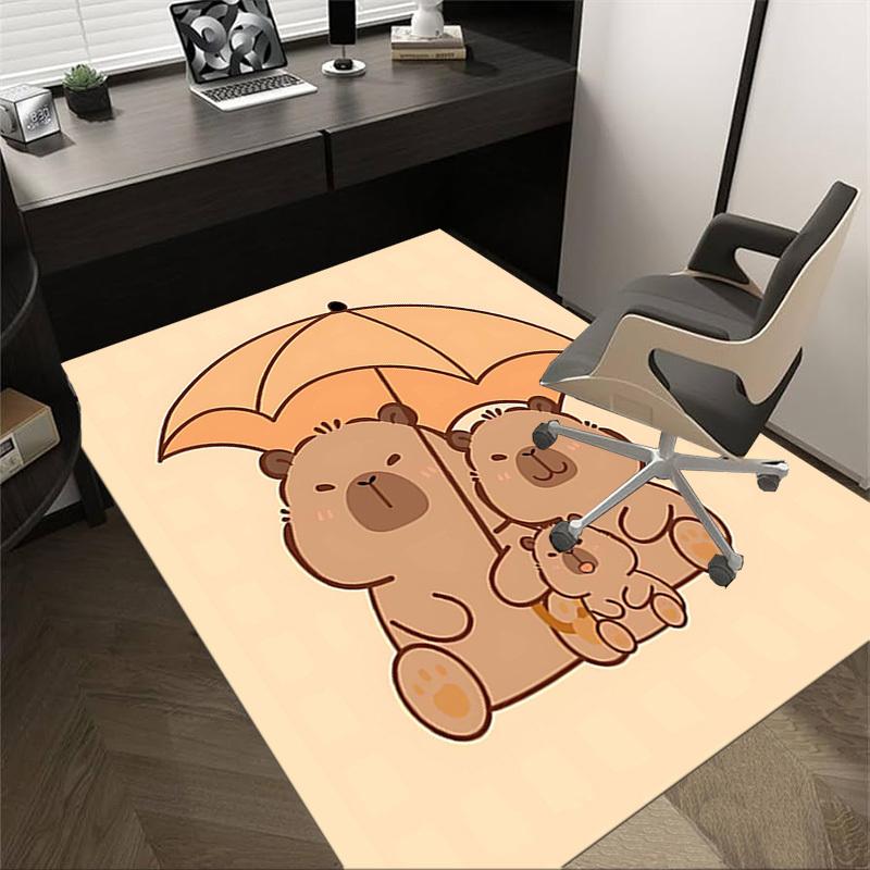 

1PC Kapibala Non-Slip Floor Carpet Compatible for Office&Living Room&Bedroom&Dining room - Flat-Weave Machine-W266 60cm by 90cm