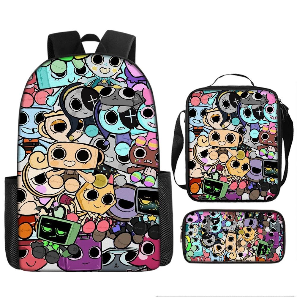 Dandy'S World Student School Bag Dandy'S World Cartoon Cute Backpack Three-Piece Set Satchel Bag Pencil Case