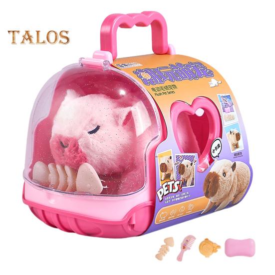 Jucărie capibara de pluș electrică Simulare interactivă de sunet Plimbări jucărie cu animale Copii mici Băieți Fete Jucărie educațională pentru copii Burta Timp de târât jucărie cu animale